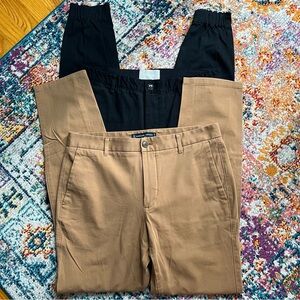 Everlane Men’s Chinos Joggers Career Wear‎ Uniform Khakis Black Pants Lot Sz 33
